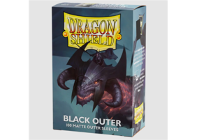 Bild von Dragon Shield Standard Size Outer Sleeves - Matte Black (100) 